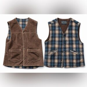 Levi’s Reversible Vest – Corduroy & Plaid – Size S/P